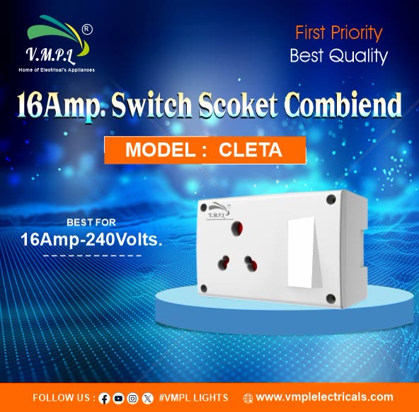 16A Switch Socket Combined