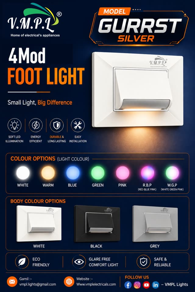 Gurrst Silver LED Foot Light